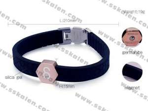 Stainless Steel Rubber Bracelet - KB105590-K