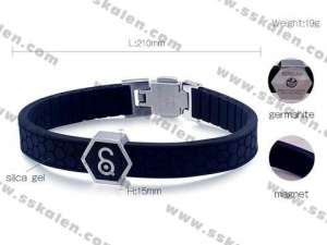 Stainless Steel Rubber Bracelet - KB105591-K