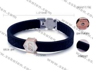 Stainless Steel Rubber Bracelet - KB105592-K