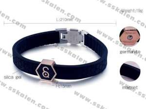 Stainless Steel Rubber Bracelet - KB105593-K