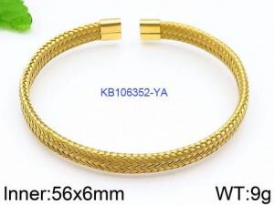 Stainless Steel Gold-plating Bangle - KB106352-YA
