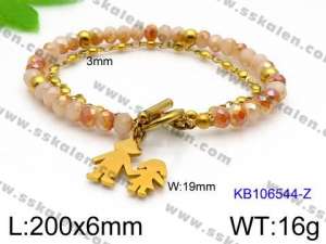 Stainless Steel Crystal Bracelet - KB106544-Z