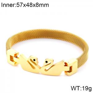 Stainless Steel Gold-plating Bangle - KB106609-K