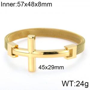 Stainless Steel Gold-plating Bangle - KB106613-K