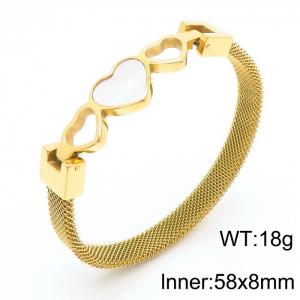 Stainless Steel Gold-plating Bangle - KB106621-K