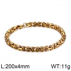 Stainless Steel Gold-plating Bracelet - KB106713-Z