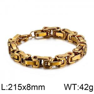 Stainless Steel Gold-plating Bracelet - KB106719-Z