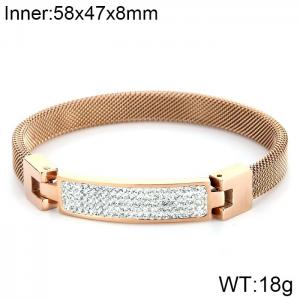 Stainless Steel Stone Bangle - KB106729-K