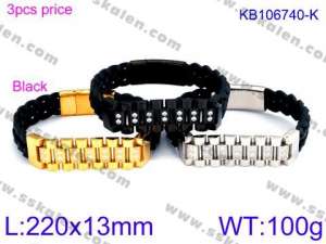Leather Bracelet - KB106740-K