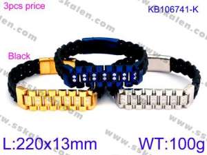 Leather Bracelet - KB106741-K