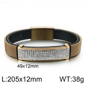 Stainless Steel Gold-plating Bracelet - KB107009-K