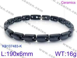 Stainless steel with Ceramic Bracelet - KB107483-K