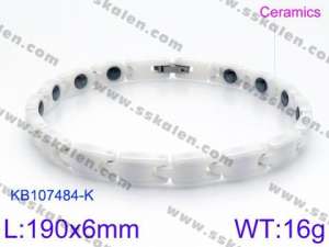 Stainless steel with Ceramic Bracelet - KB107484-K