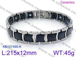 Stainless steel with Ceramic Bracelet - KB107495-K