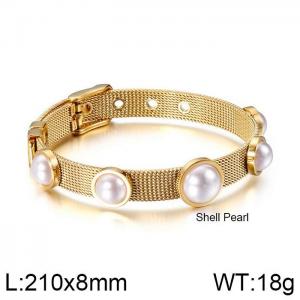 Stainless Steel Gold-plating Bracelet - KB107499-K