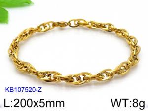 Stainless Steel Gold-plating Bracelet - KB107520-Z