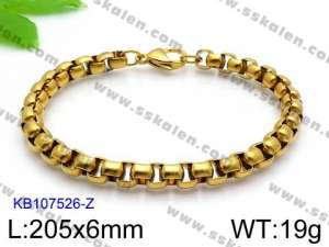 Stainless Steel Gold-plating Bracelet - KB107526-Z