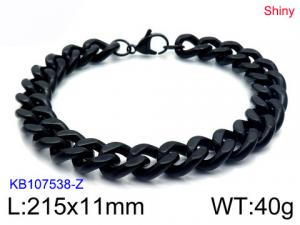 Stainless Steel Black-plating Bracelet - KB107538-Z