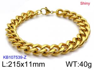 Stainless Steel Gold-plating Bracelet - KB107539-Z