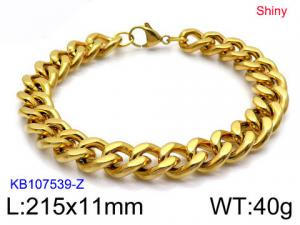 Stainless Steel Gold-plating Bracelet - KB107539-Z