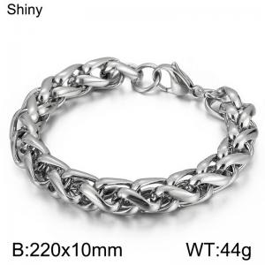 Steel Silver Colorl Basket Chain Dragon Bone Chain Bracelet For Men Hiphop - KB107548-Z