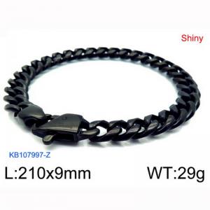 Stainless Steel Black-plating Bracelet - KB107997-Z