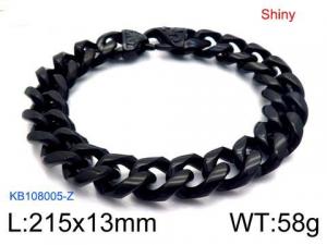 Stainless Steel Black-plating Bracelet - KB108005-Z