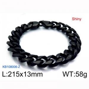 Stainless Steel Black-plating Bracelet - KB108006-Z