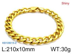 Stainless Steel Gold-plating Bracelet - KB108015-Z