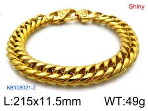Stainless Steel Gold-plating Bracelet - KB108021-Z