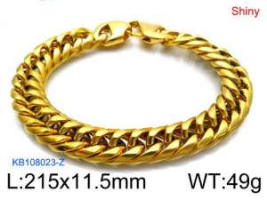 Stainless Steel Gold-plating Bracelet - KB108023-Z