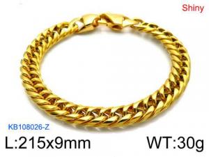 Stainless Steel Gold-plating Bracelet - KB108026-Z