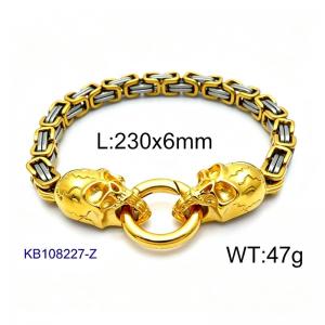 Stainless Steel Gold-plating Bracelet - KB108227-Z