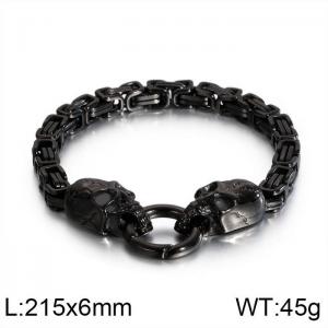 Stainless Steel Black-plating Bracelet - KB108236-Z