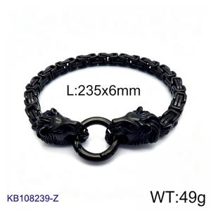 Stainless Steel Black-plating Bracelet - KB108239-Z
