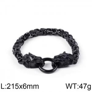 Stainless Steel Black-plating Bracelet - KB108240-Z