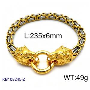 Stainless Steel Gold-plating Bracelet - KB108245-Z