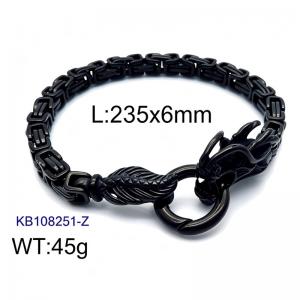 Stainless Steel Black-plating Bracelet - KB108251-Z