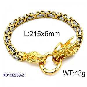 Stainless Steel Gold-plating Bracelet - KB108258-Z