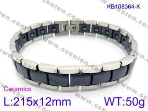 Stainless steel with Ceramic Bracelet - KB108364-K
