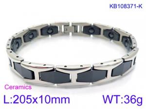 Stainless steel with Ceramic Bracelet - KB108371-K