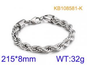 Stainless Steel Bracelet(Men) - KB108581-K