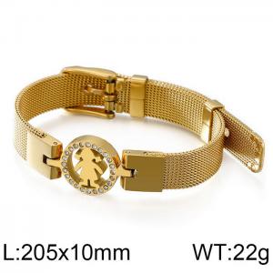 Stainless Steel Gold-plating Bracelet - KB108603-K