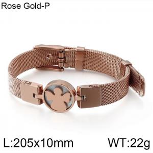 Stainless Steel Rose Gold-plating Bracelet - KB108607-K
