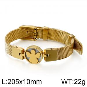 Stainless Steel Gold-plating Bracelet - KB108608-K