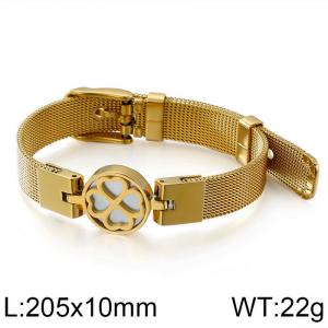 Stainless Steel Gold-plating Bracelet - KB108612-K