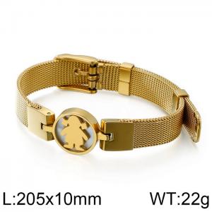 Stainless Steel Gold-plating Bracelet - KB108627-K