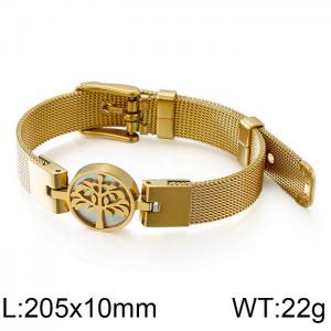 Stainless Steel Gold-plating Bracelet - KB108631-K