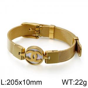 Stainless Steel Gold-plating Bracelet - KB108641-K