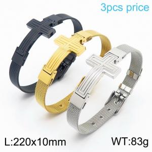 Stainless Steel Gold-plating Bracelet - KB108643-K